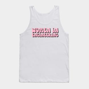 Pink & Black Groovy Women in Engineering Tank Top